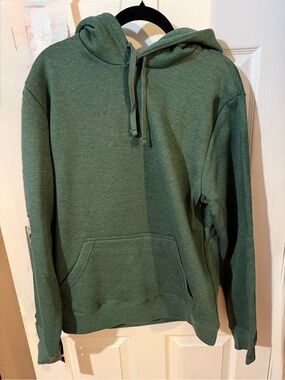 Best Hombre Fashion Men's Heather Green Hooded Sweatshirt